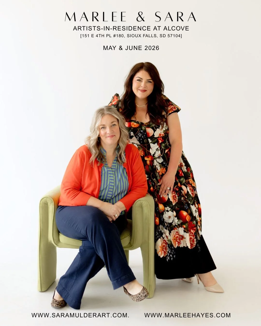 All the plans are coming together! 

May &amp; June at Alcove are going to be great. 

Updates will continue to be rolled out. Stay tuned here as well as our websites to keep you informed.

www.saramulderart.com
www.marleehayes.com. 📷 - @sidneykphot