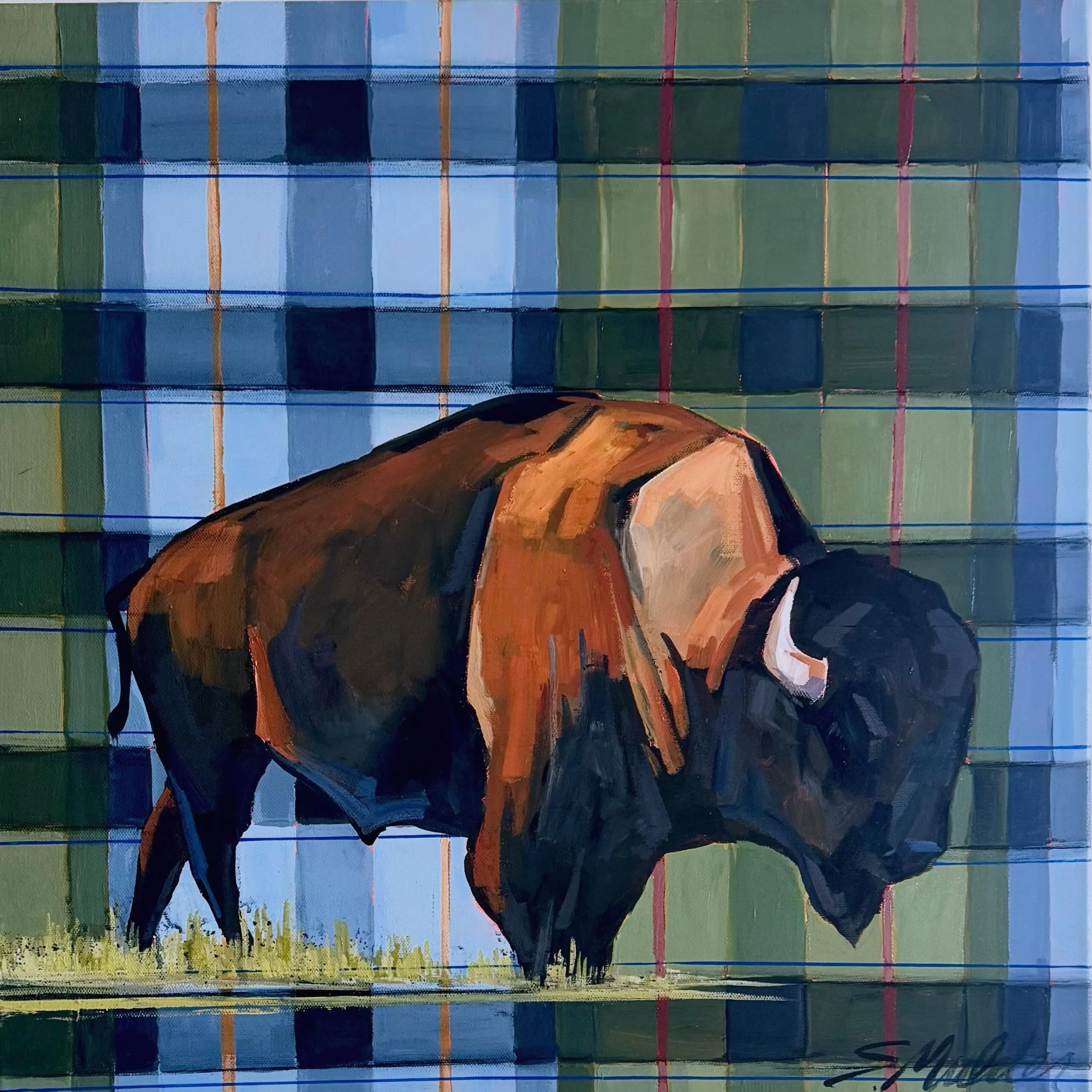 Buffalo Plaid - 20x20 inch (sold)