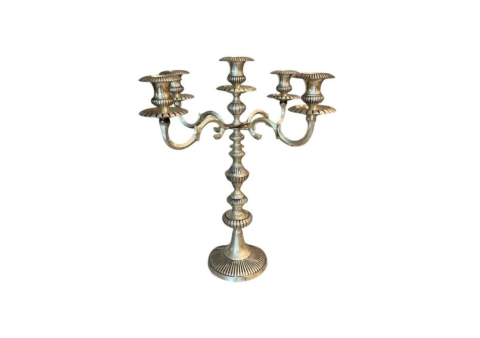 New silver collection is live! We have 2 different collections- an earthy, textured silver taper and a mismatched antique collection. Paired with an ever growing inventory of fun silver candleabras. Check them out on our website!