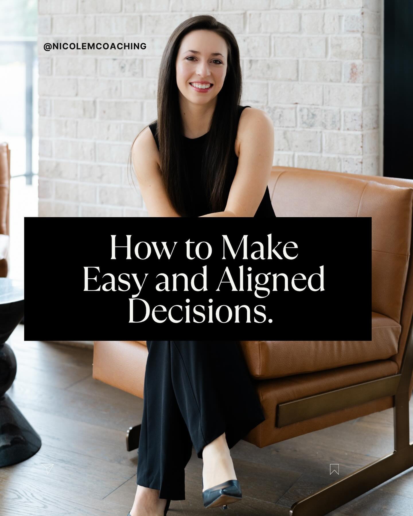 Decision fatigue is a real thing. 

Which makes finding ways to make decisions easily that are in alignment with your values and goals all the more important. 

I help my clients learn to build confidence in their decision making abilities no matter 