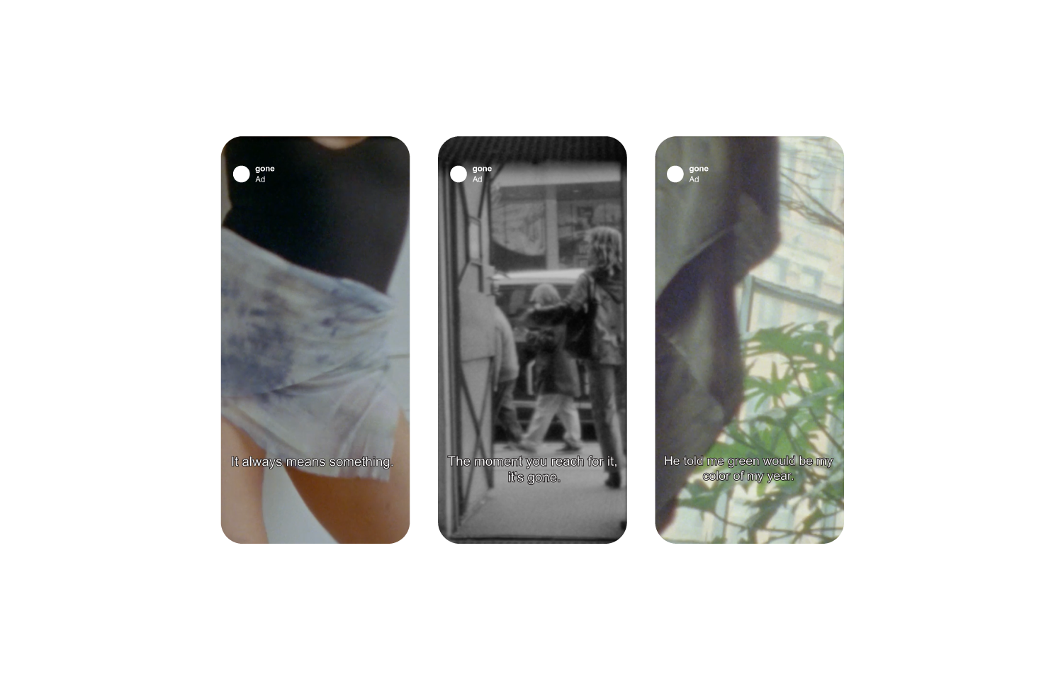 Gone
Visual Identity, 2026