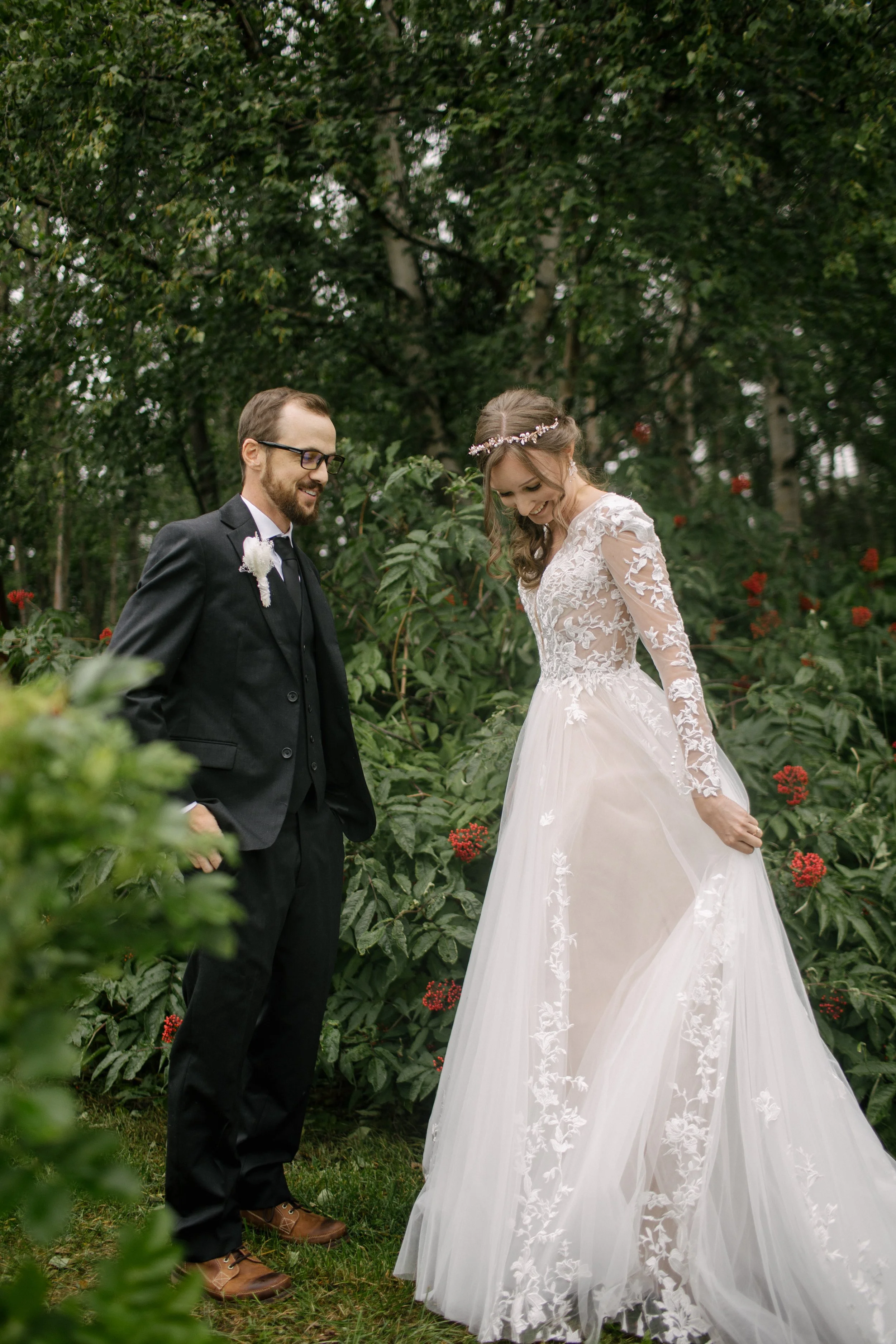Couple after first look in Alaska