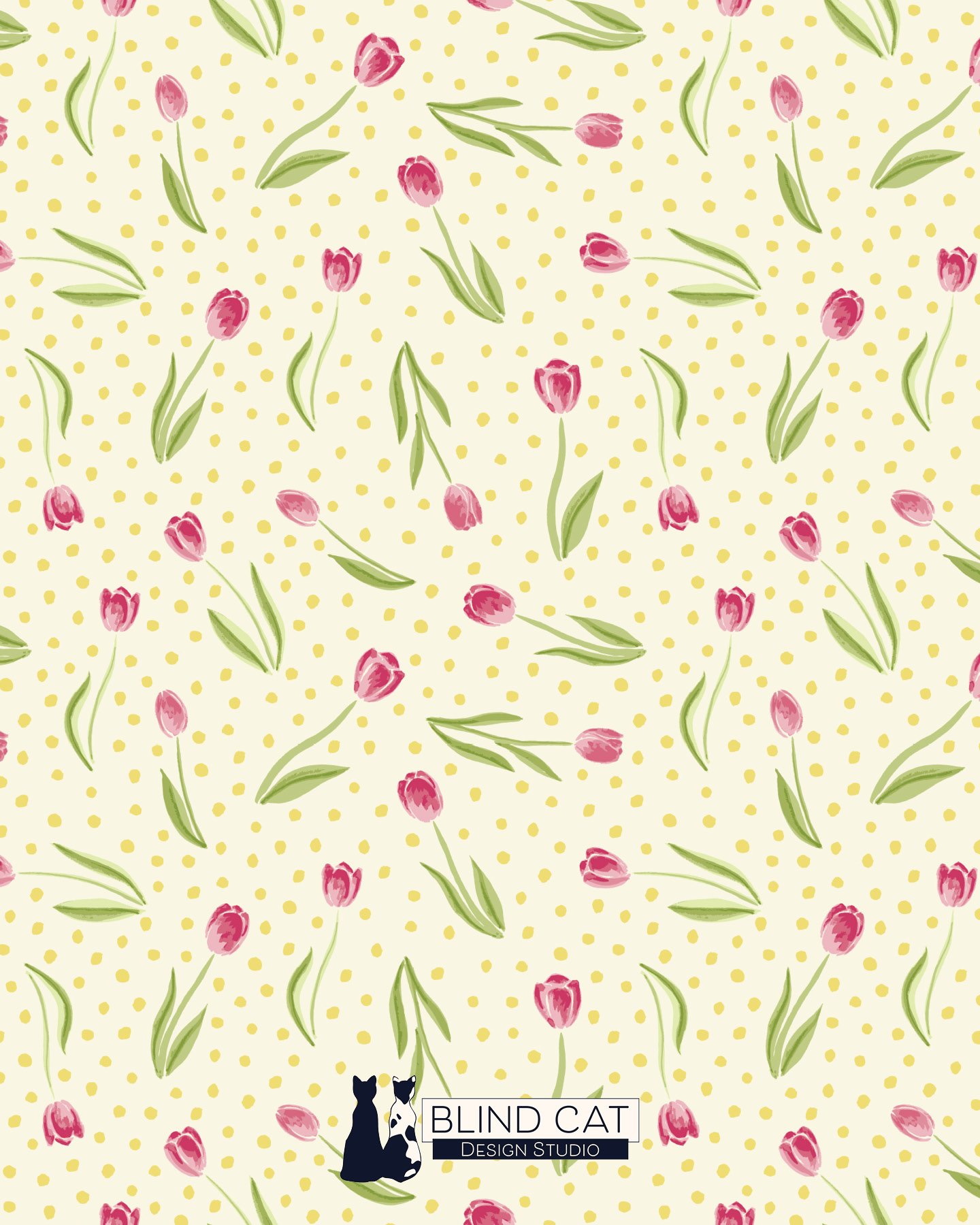 Tulip Twist from the Bunny Garden collection

A lively and cheerful pattern featuring scattered watercolor tulips paired with playful dots that dance across the design.
.
.
.
.
.
#TulipTwist #WatercolorTulips #FloralPattern #SpringVibesOnly #PrettyPa