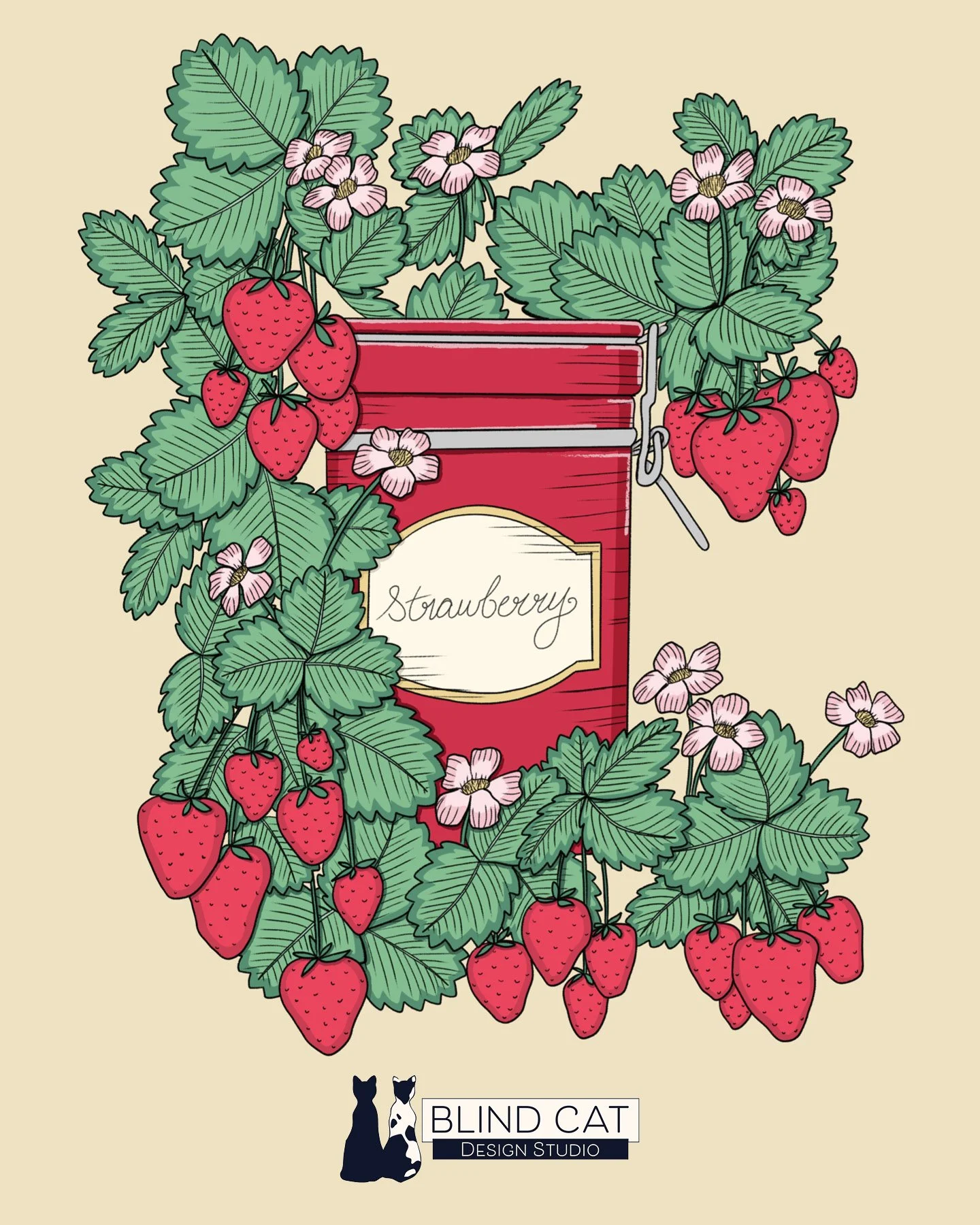 Made another print! This one is for all you strawberry jam lovers out there 😊