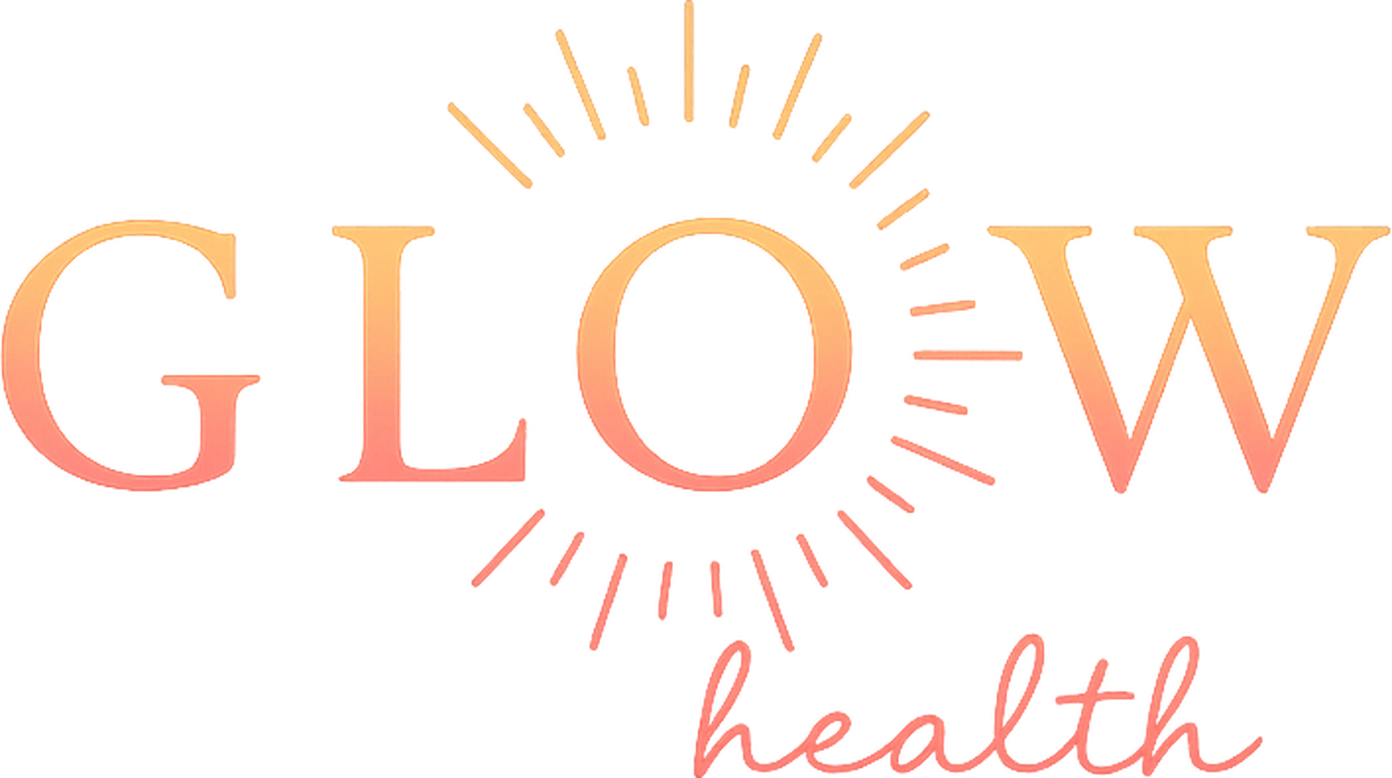 Glow Health Logo featuring a gradient color scheme.