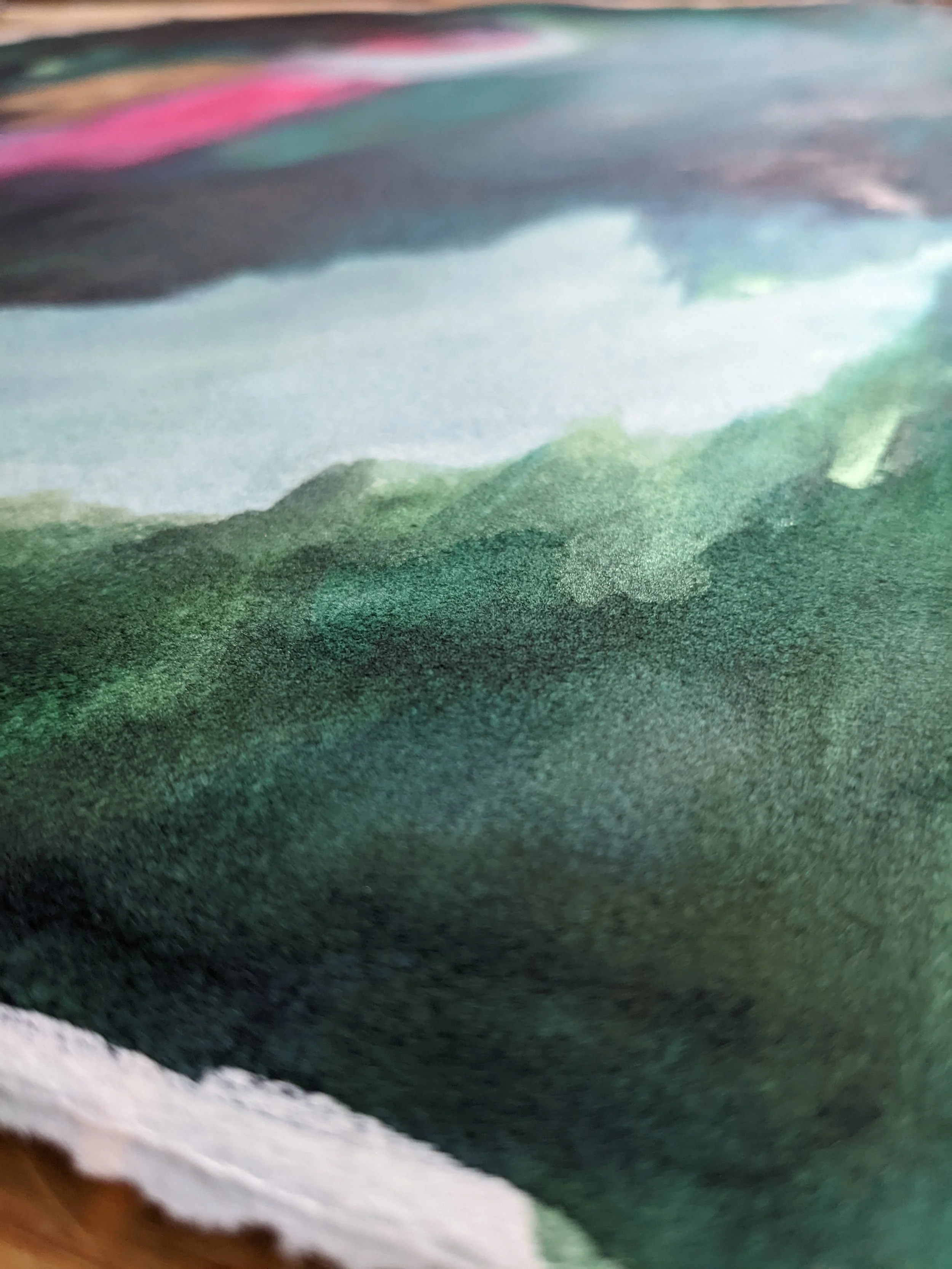 Large Watercolor Close Up