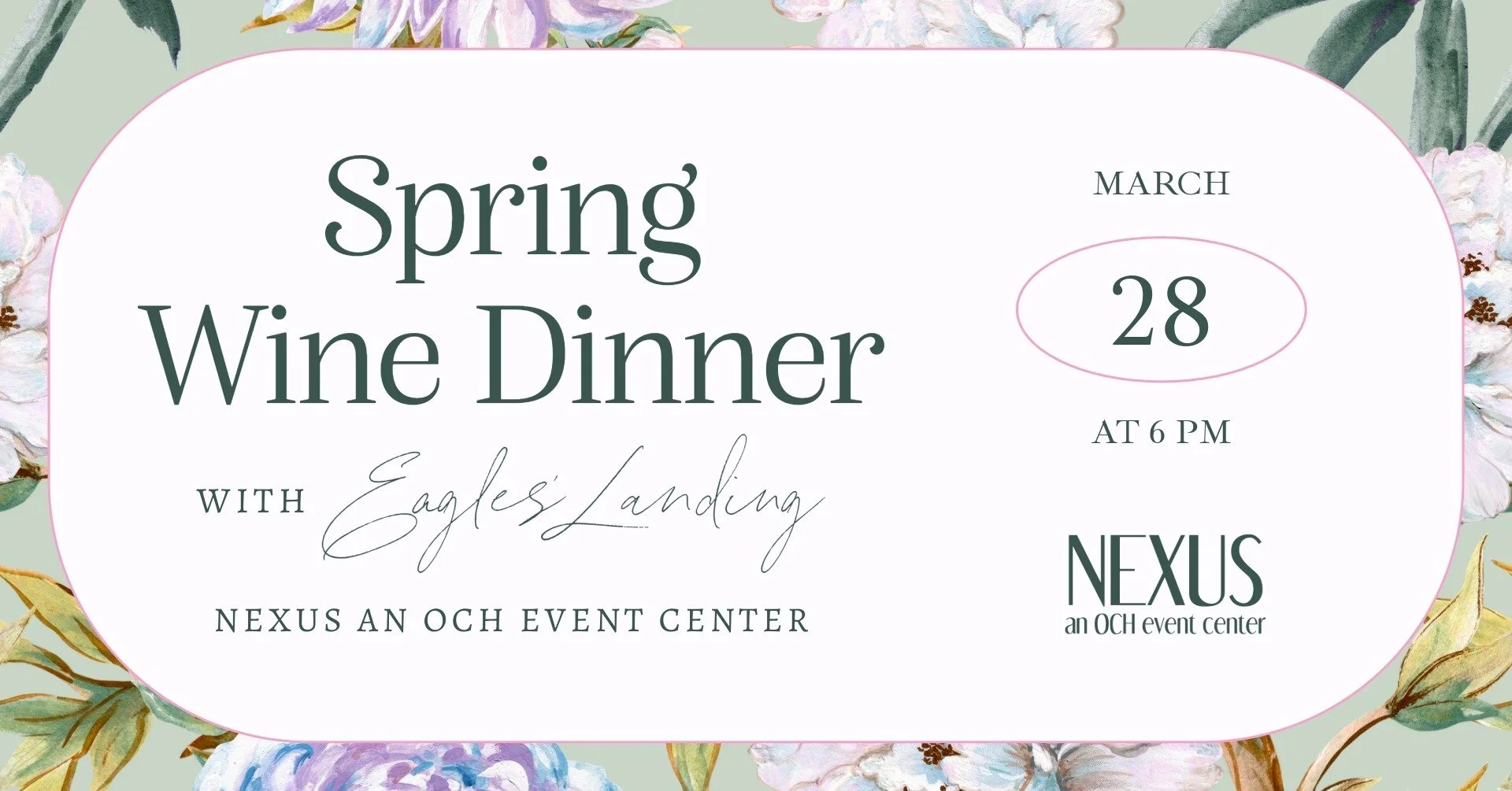 Spring Wine Dinner with Eagles’ Landing Wine