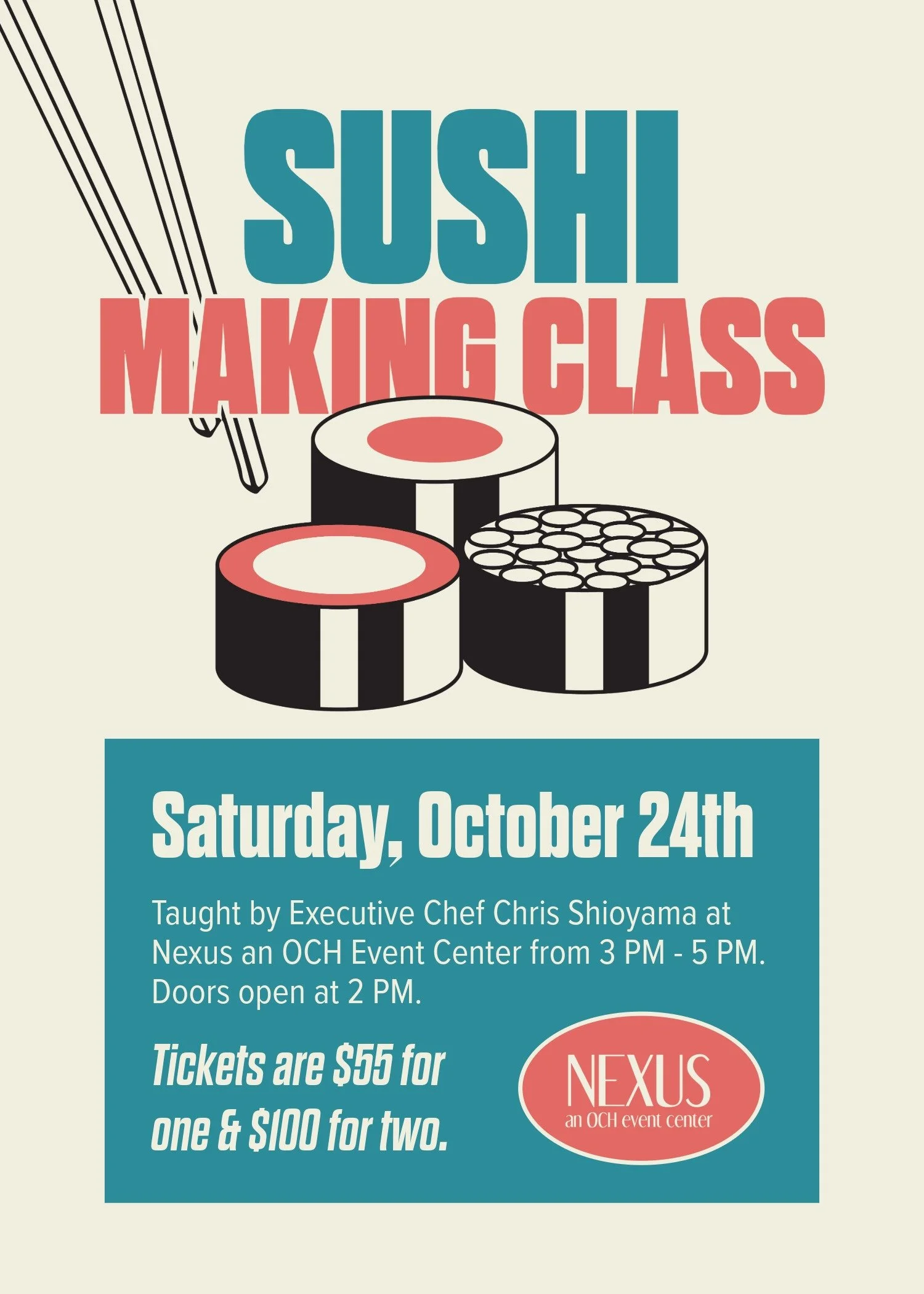 Sushi  Making Class  for One