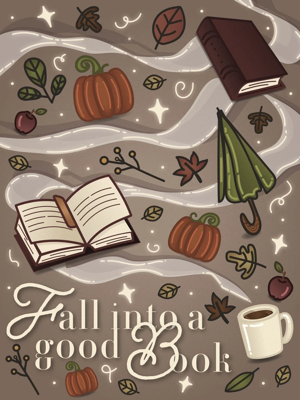 Fall into a Good Book Poster