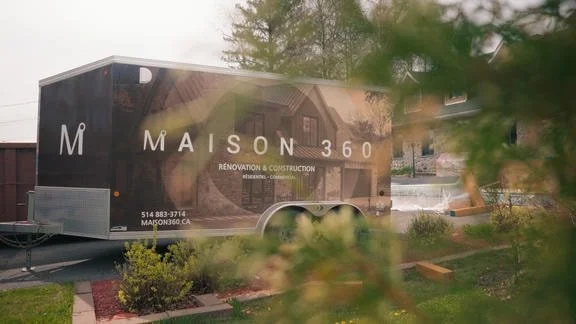 Trailer on construction site