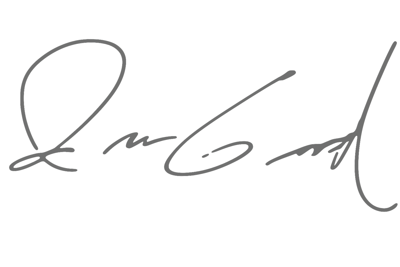 Stylized signature in gray ink.