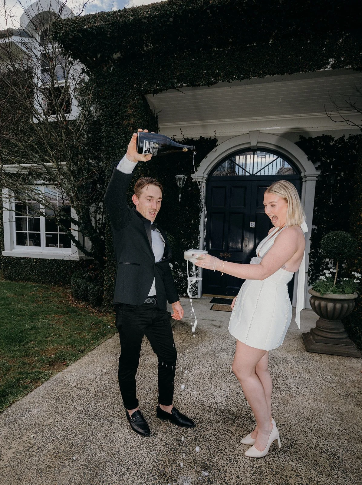 Pouring champagne