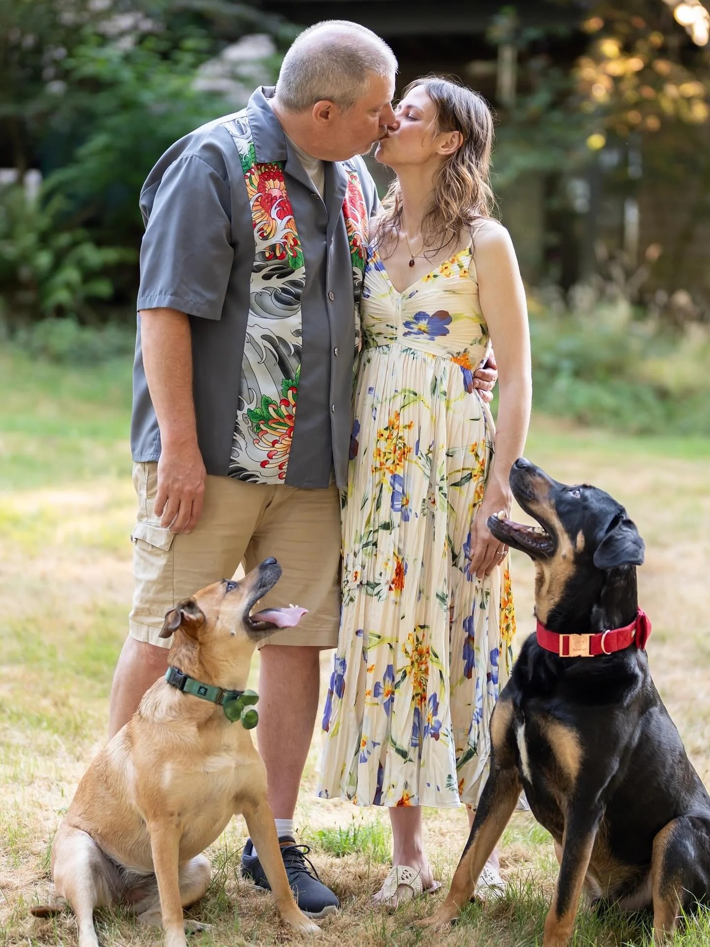 Tracy and John are getting hitched tomorrow! We snuck in their engagement session last minute on Wednesday at their home. It was 90+ degrees that day, but we made it work! Can&rsquo;t wait to celebrate with these two and all their closest friends. ☀️