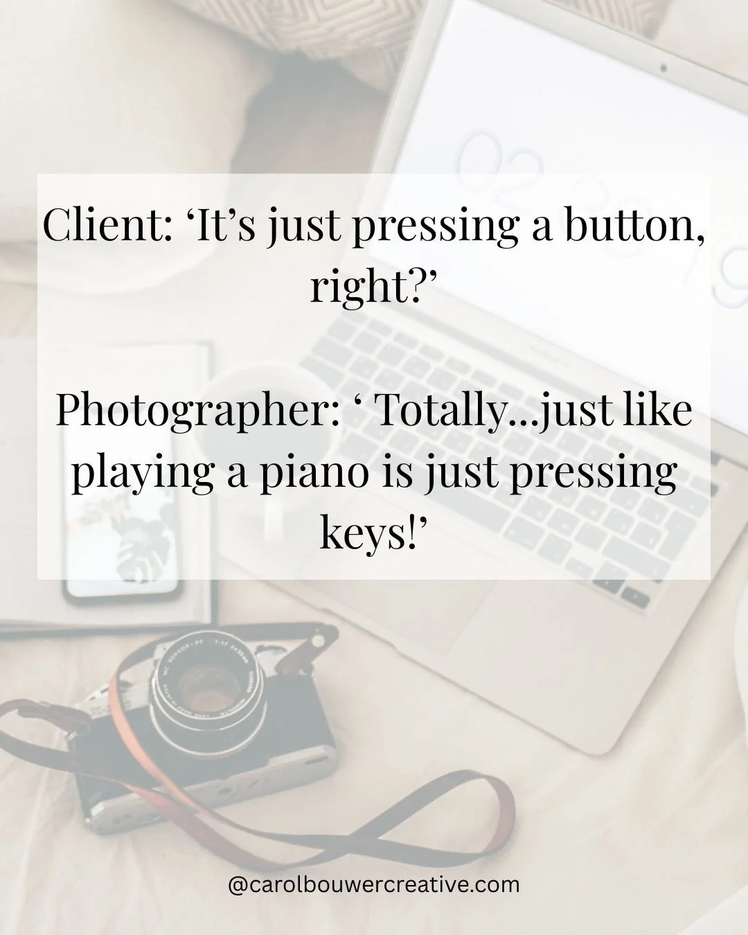 Things not to say to a photographer...
😡 🙄 📷