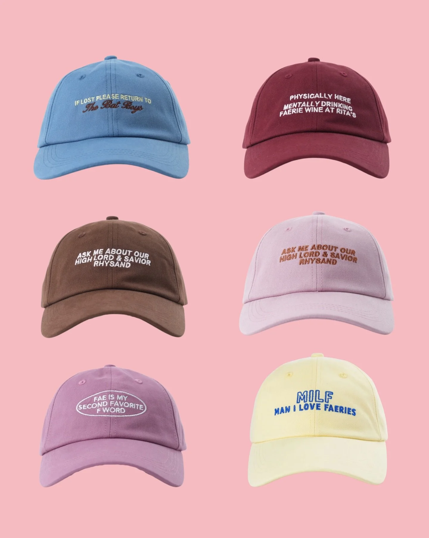 Mother has spoken - and we&rsquo;re celebrating 🎉 All hats inspired by our love of fae and bat boys are $25 today only!

Automatically applied at checkout x no riddle solving required. 

#bookmerch