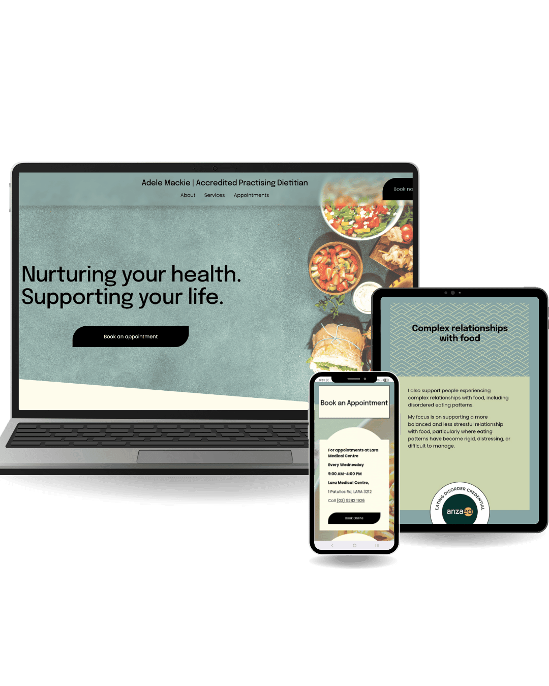 Allied Health Website Design - Accredited Practising Dietitian