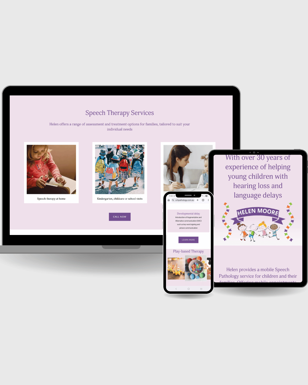 Allied Health Website Design - Speech Pathologist
