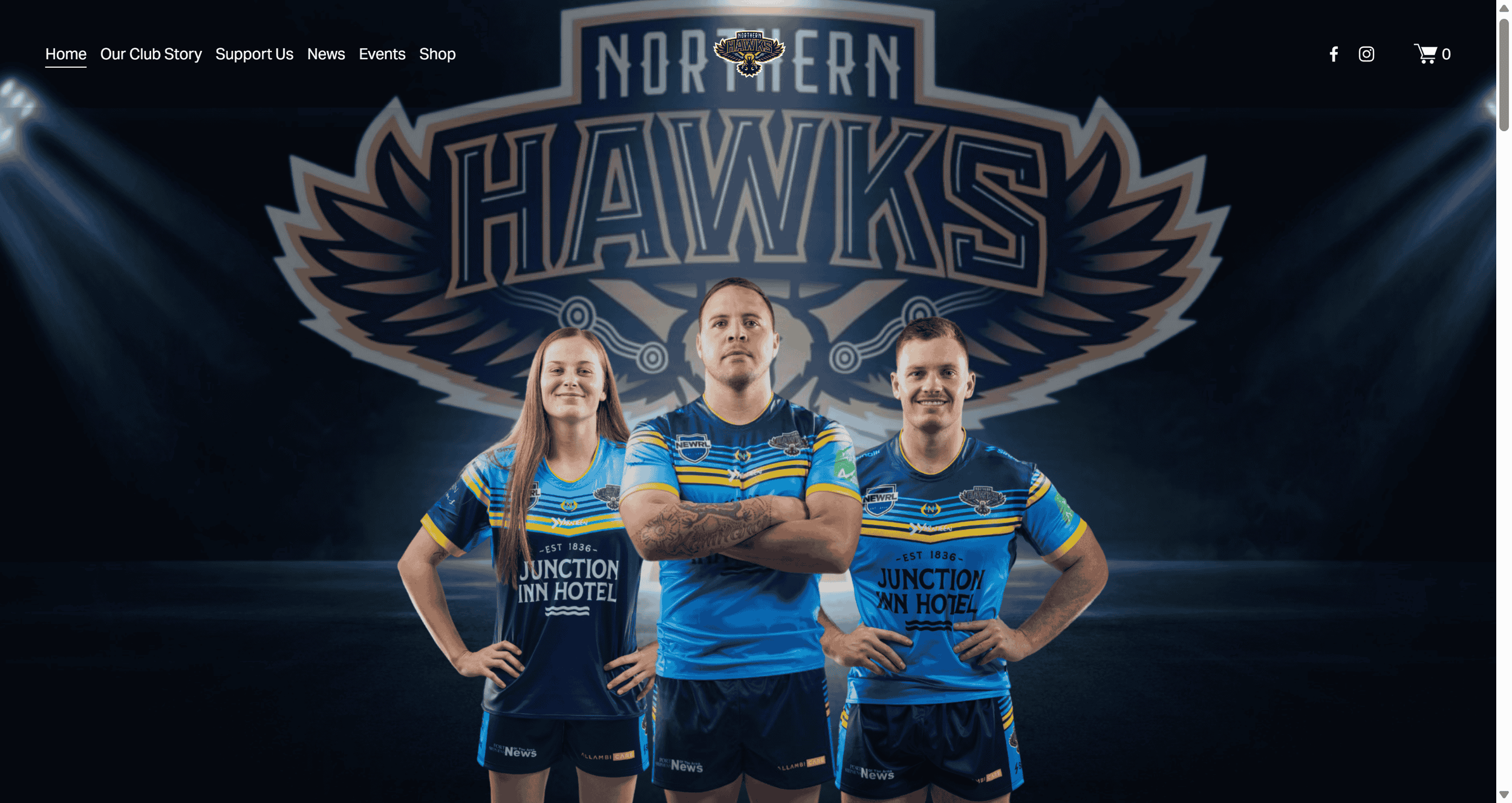 Northern Hawks non profit rugby league website by NadiaDesigns.png