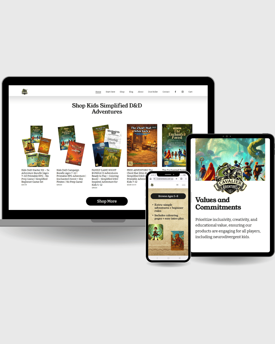 eCommerce Website Design - Digital Products Store