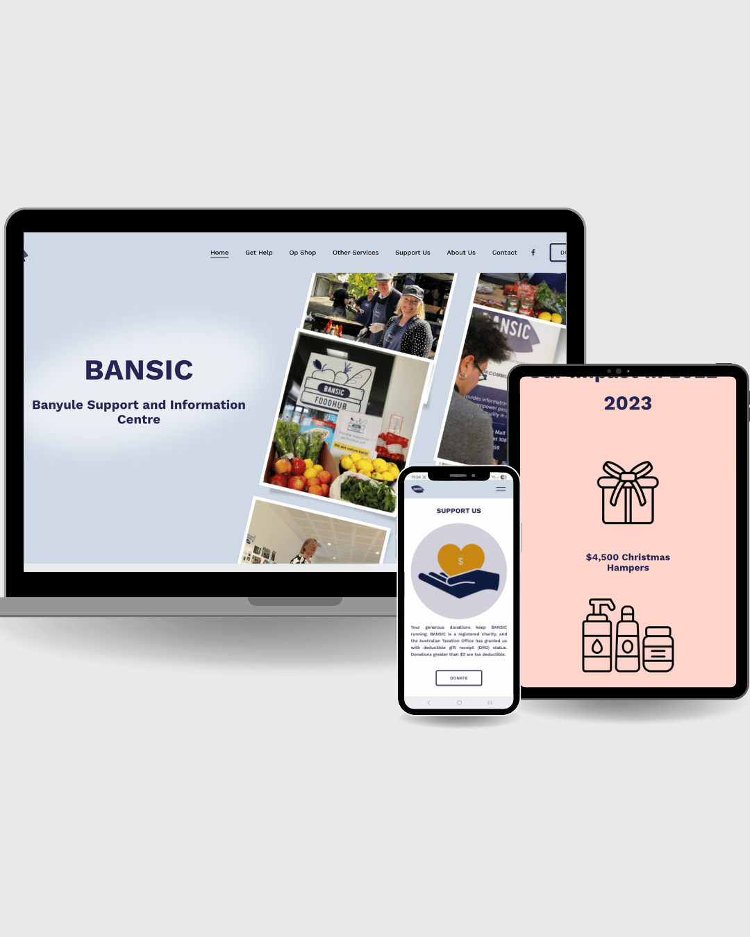 NFP Website Design - BANSIC (Banyule Support & Information Centre)