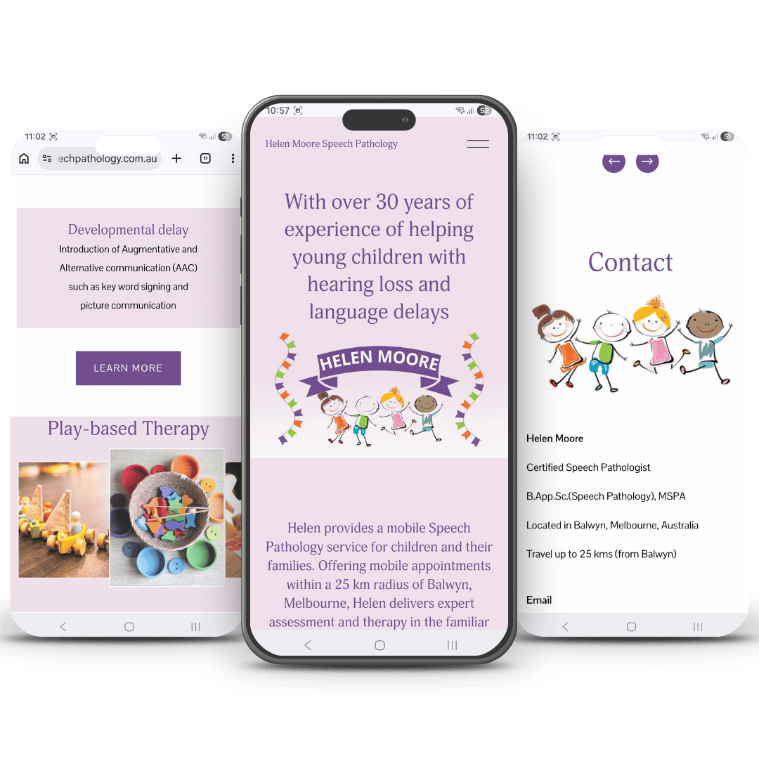 Website for Allied Health Speech Pathologist in Balwyn by Nadia Sharif