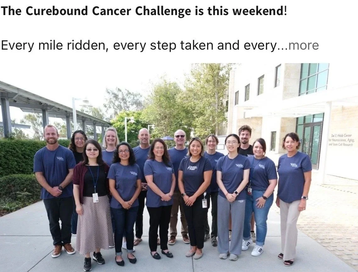 Participating in the Curebound Cancer Challenge for the second year! Truly inspired and grateful for the unwavering support of the San Diego community in the fight against cancer 🚀✨💪🤝