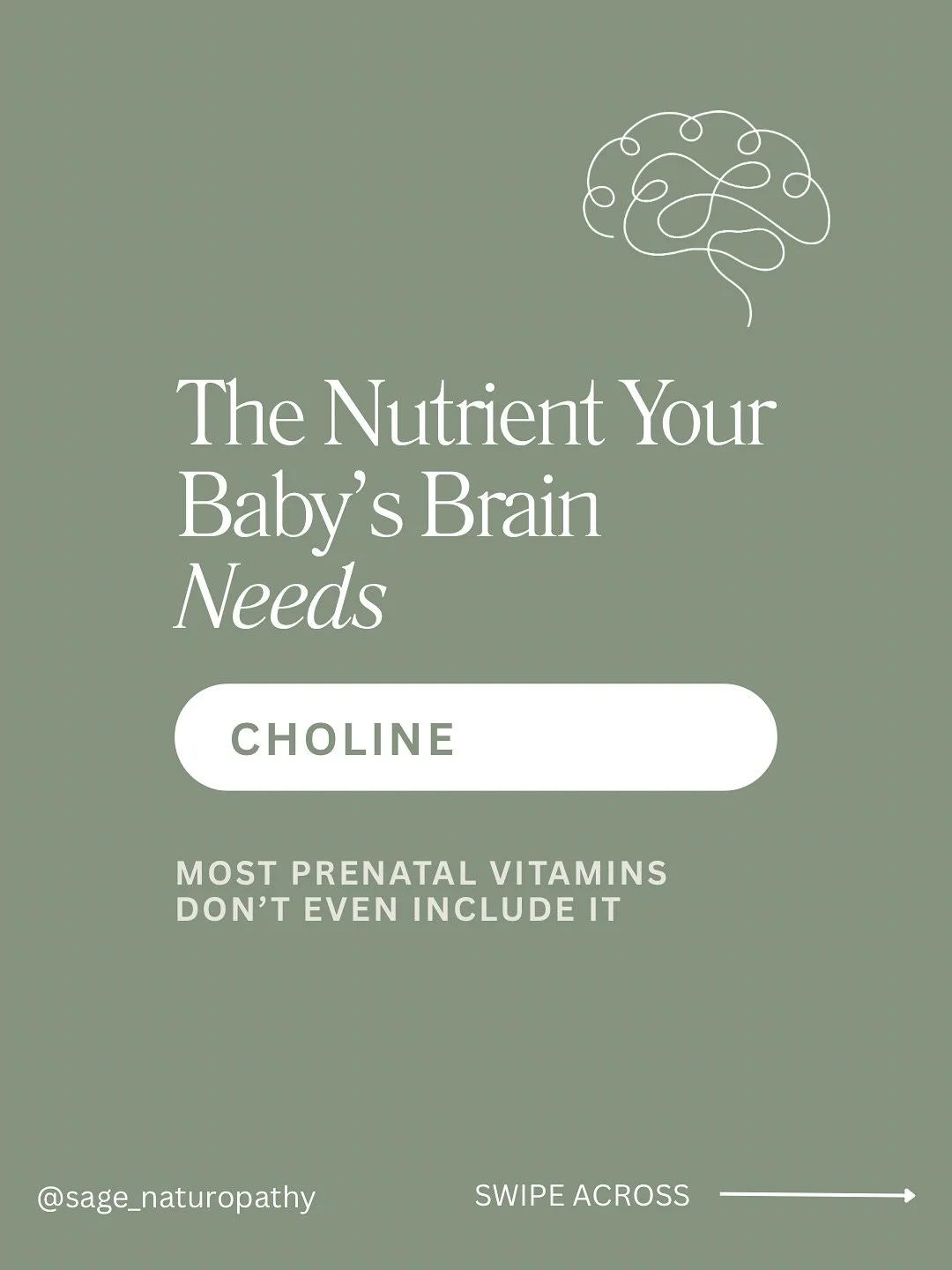 You&rsquo;ve heard of folate. You know about iron. But choline? Most people completely skip over it🧠

When it comes to growing a tiny human, choline is a powerhouse. This essential nutrient plays a HUGE role in:
🤍 Baby&rsquo;s brain development 
🤍