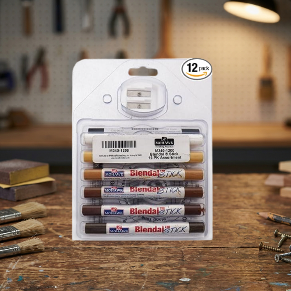 use these Mohawk Blendal sticks to color-match repaired veneer and damaged wood