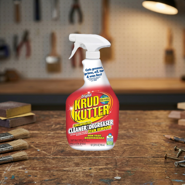 use Krud Kutter to clean and degrease your pieces before refinishing