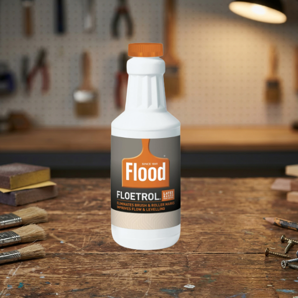 Floetrol - add this to your paint to eliminate brush or roller marks - not needed if you're spraying your paint