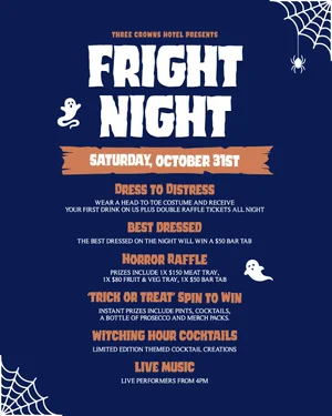 Meat Raffle Pack Friday Fright Night Halloween | Three Crowns Hotel