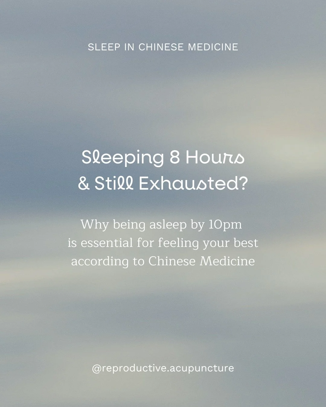 Sleeping 8 hours but still waking exhausted?
In Chinese Medicine, it is not just how long you sleep, when you sleep is just as important.

According to the Chinese Medicine body clock, the hours between 10pm and 2am are when the Gallbladder and Liver