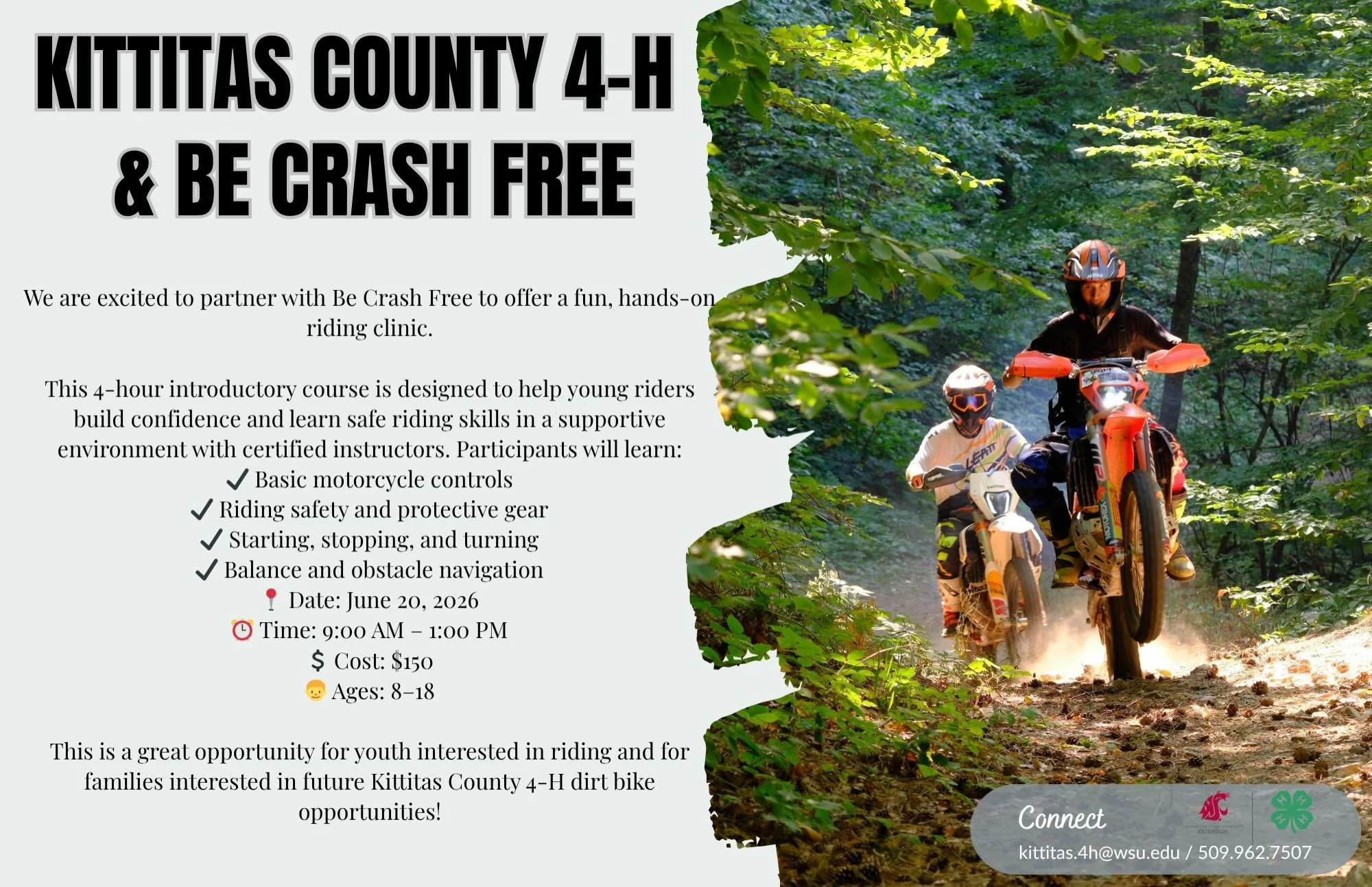 Anyone local kids should check out this awesome event  if you are curious about riding. The instructors are great and very patient and passionate about bikes. Get out there, learn the basics, improve your skills, learn proper trail etiquette and most