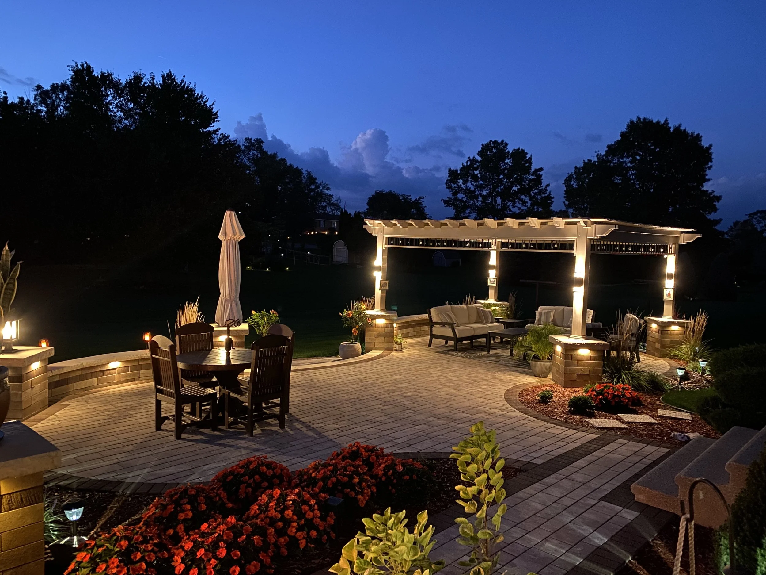 Landscape Lighting Pergola Paver Patio Millersburg, OH
