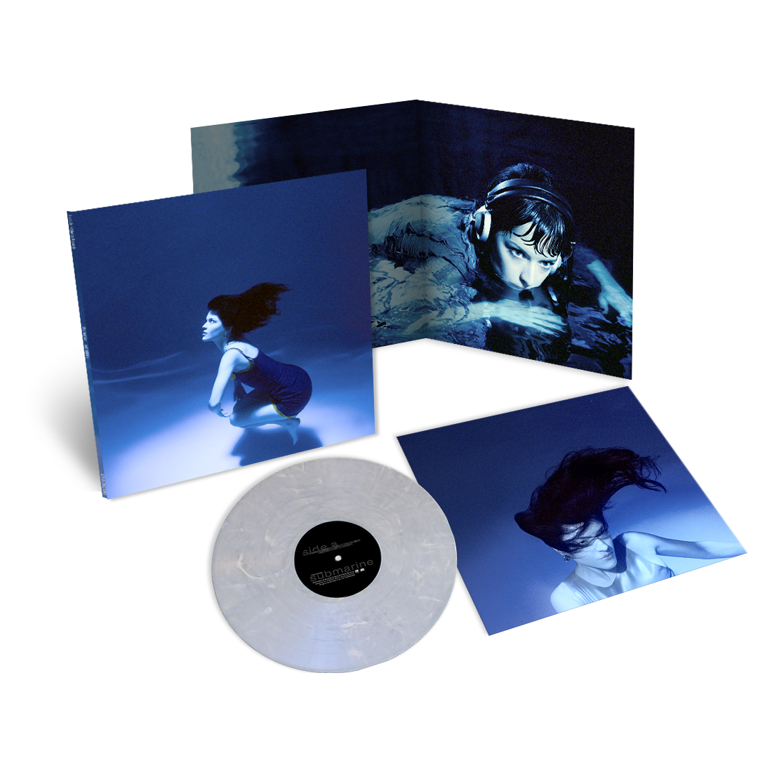Iridescent White + Blue