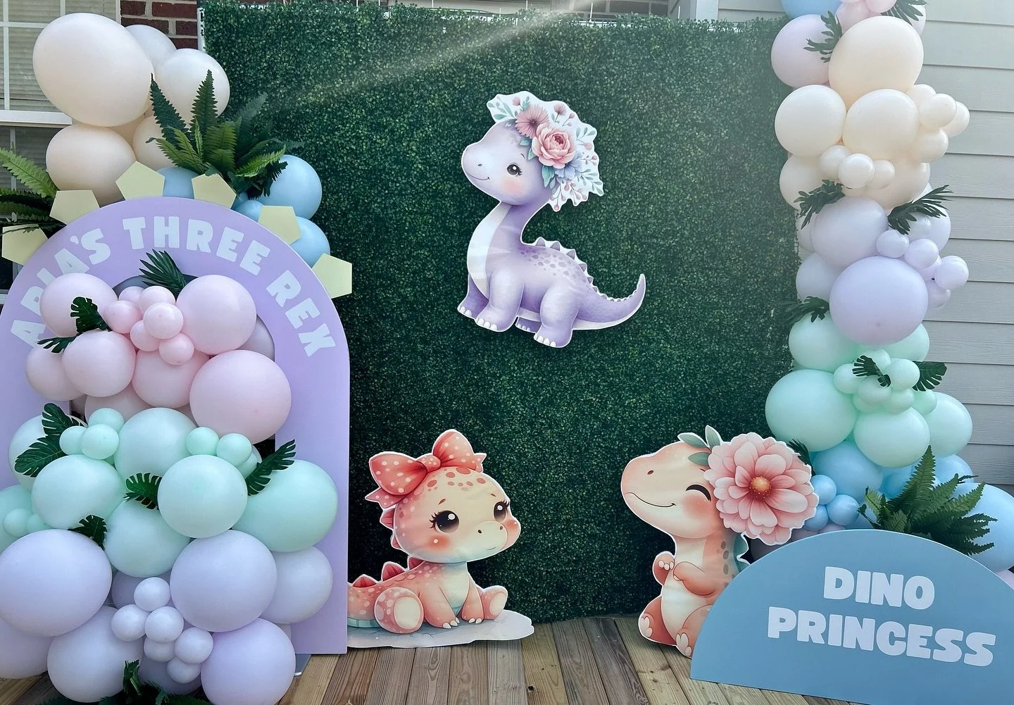 🦖✨ From a dreamy dino backdrop that set the scene, to our interactive Adopt-a-Dino favor wall, a sweet candy cart for the little explorers, and a fully styled table setting fit for a RAWR-some birthday queen &mdash; this Girly Dinosaur Party had it 