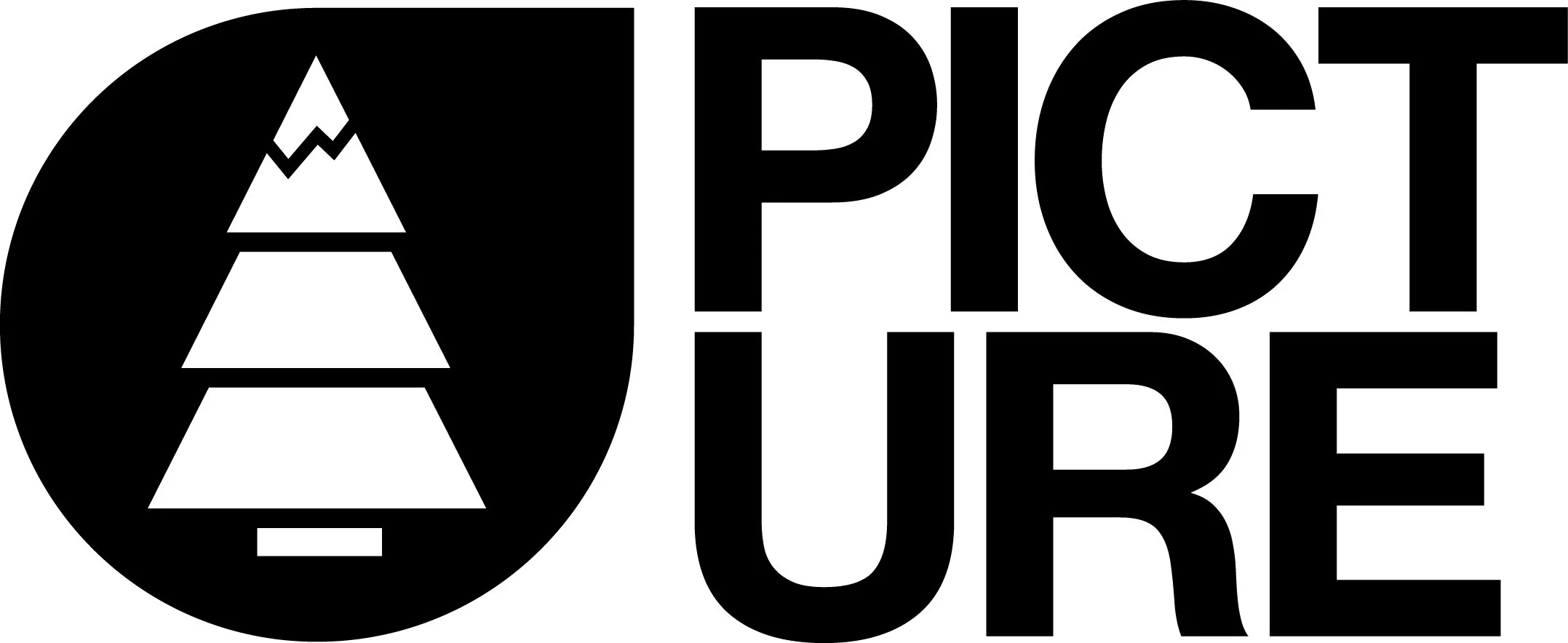 Logo en noir et blanc avec un sapin stylisé et le mot "PICTURE" en majuscules.