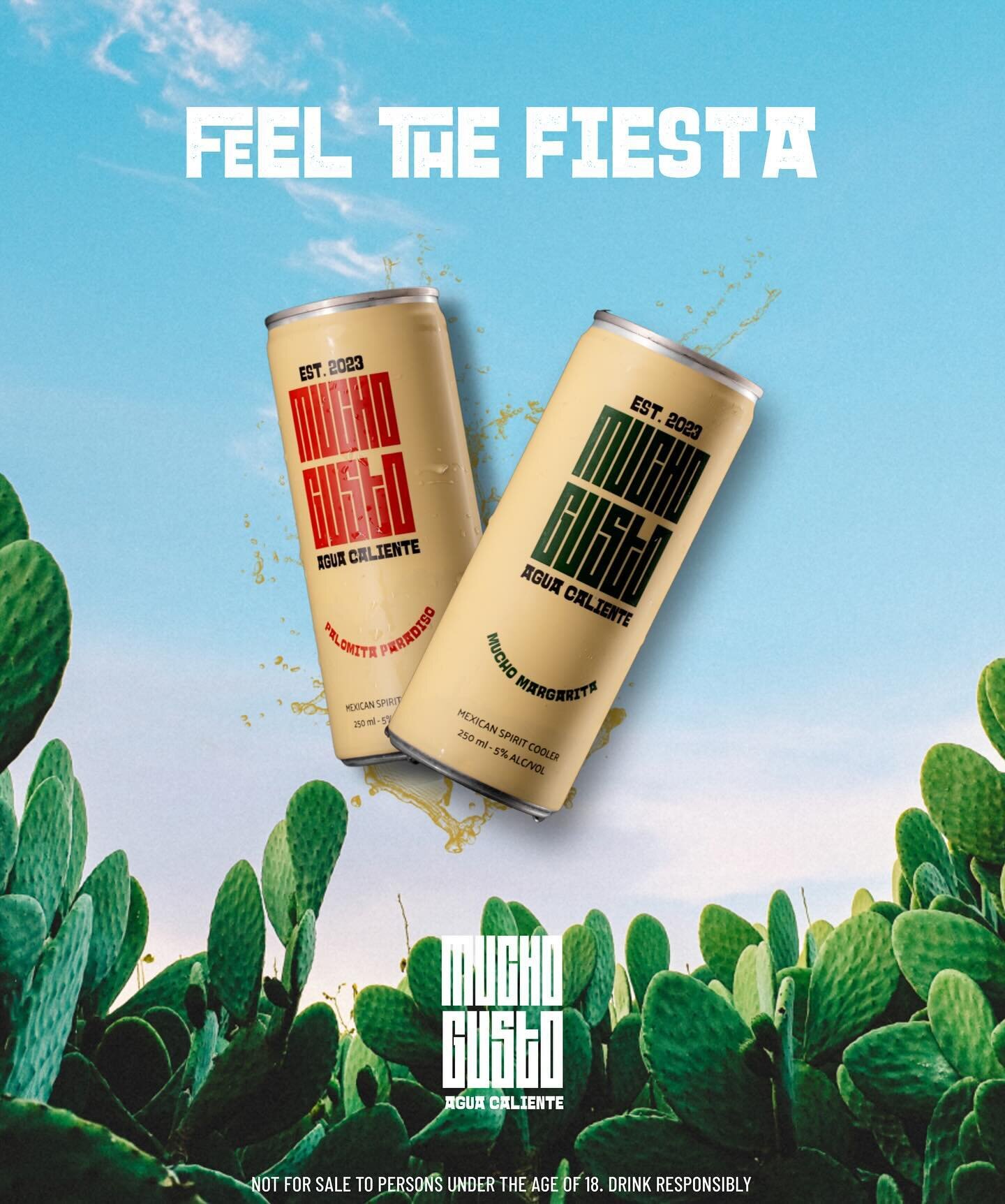 MUCHO GUSTO - AGUA CALIENTE
Convenience in a can, ensuring the Fiesta is always by your side - Wherever you may wander. 🎉🎉🎉
#FeelTheFiesta #FiestaOnTheGo

NOT FOR SALE TO PERSONS UNDER THE AGE OF 18. DRINK RESPONSIBLY