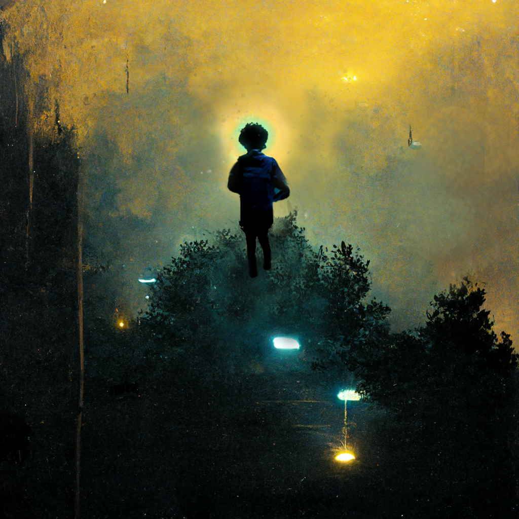 Artwork for the song "Floating silently through the night" by Jack Irving