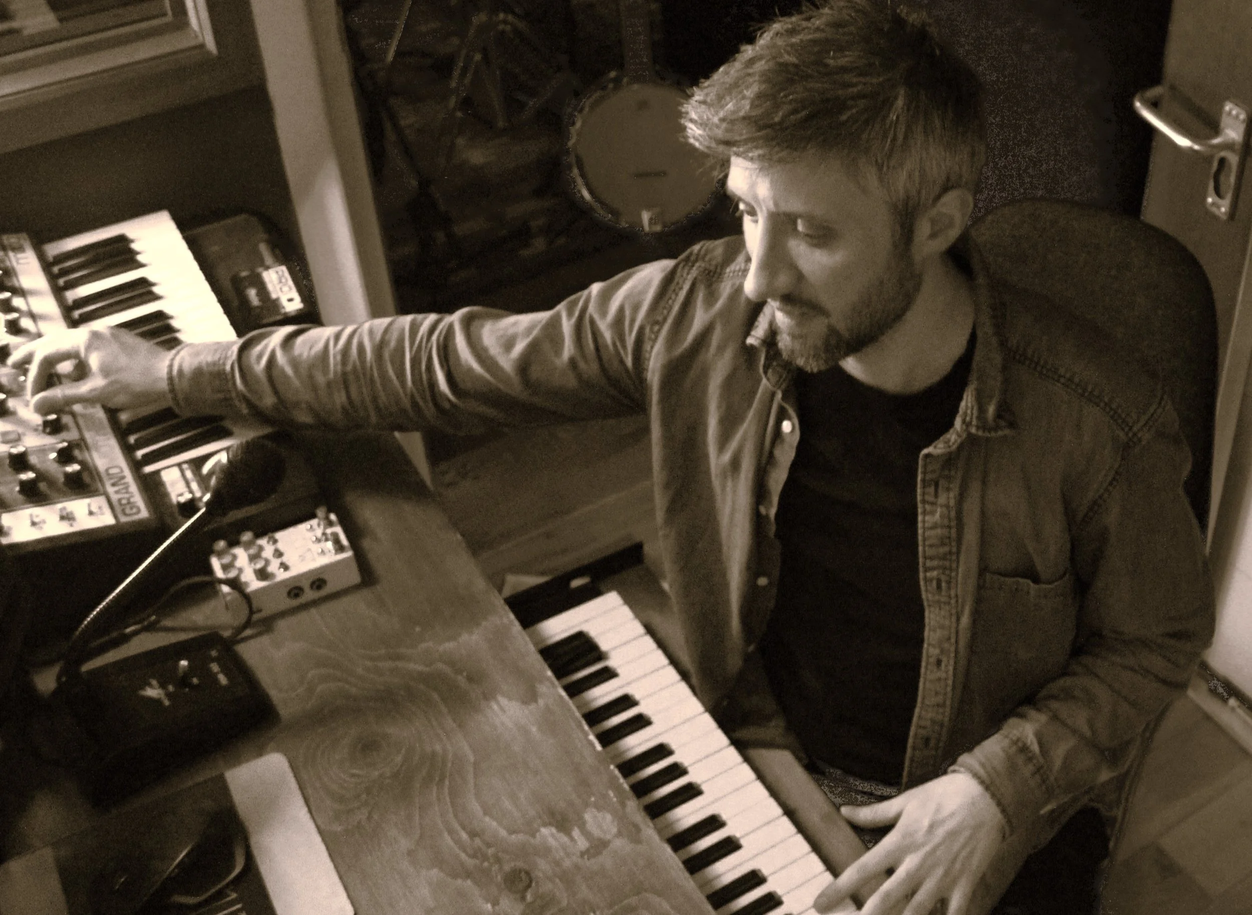 Jack Irving in the studio, Echo Room Recordings