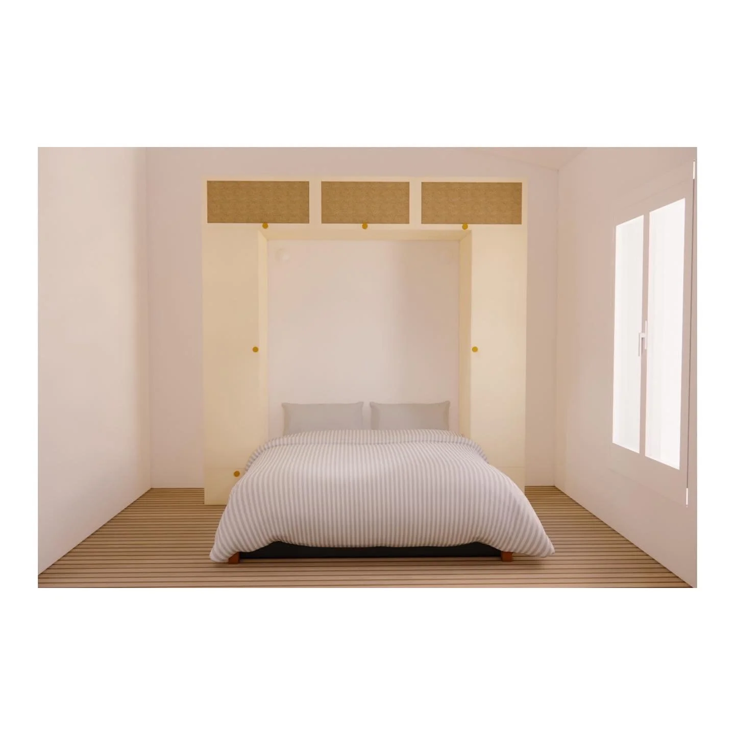 LET

R&eacute;novation partielle d&rsquo;un appartement et conception des menuiseries bois sur mesure. Lit avec t&ecirc;te de lit faisant office de planches de rangement et table de nuit int&eacute;gr&eacute;es. Le lit est rabattable. En position fer