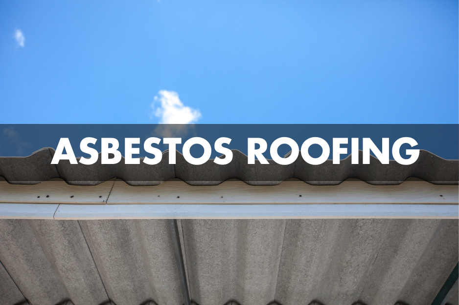 Asbestos cement roof sheets on commercial building in Cheshire