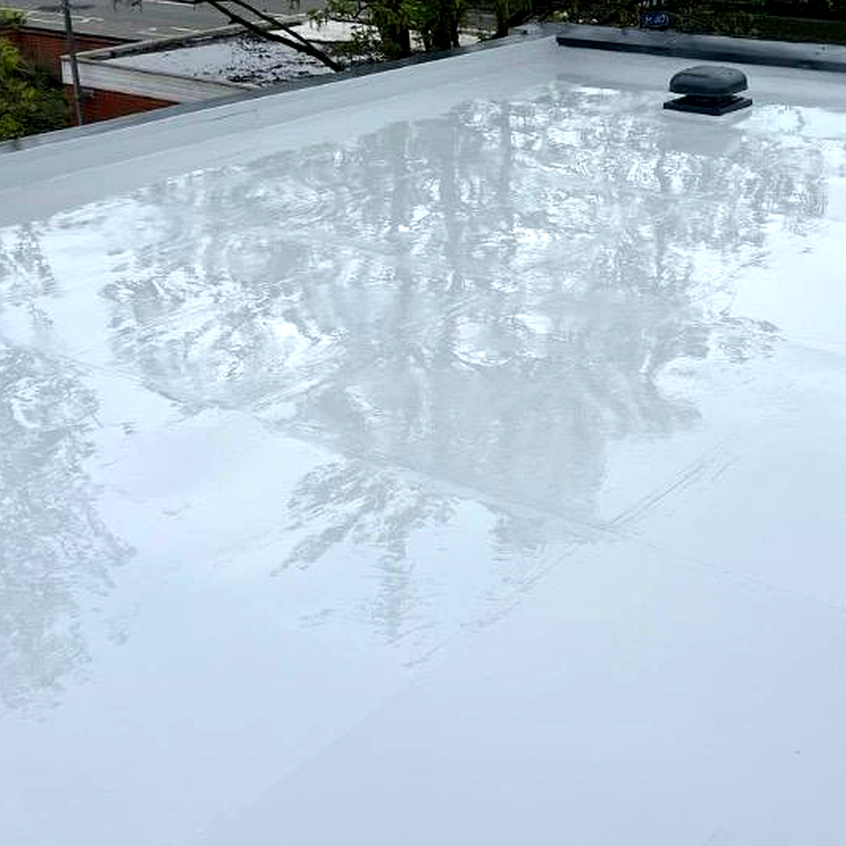 etrol station forecourt roof waterproofing with Lava 20 in Poole