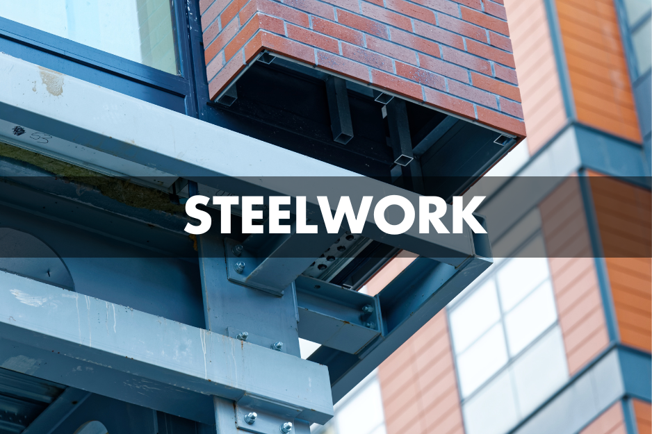 Structural steelwork installation for commercial building in Cheshire