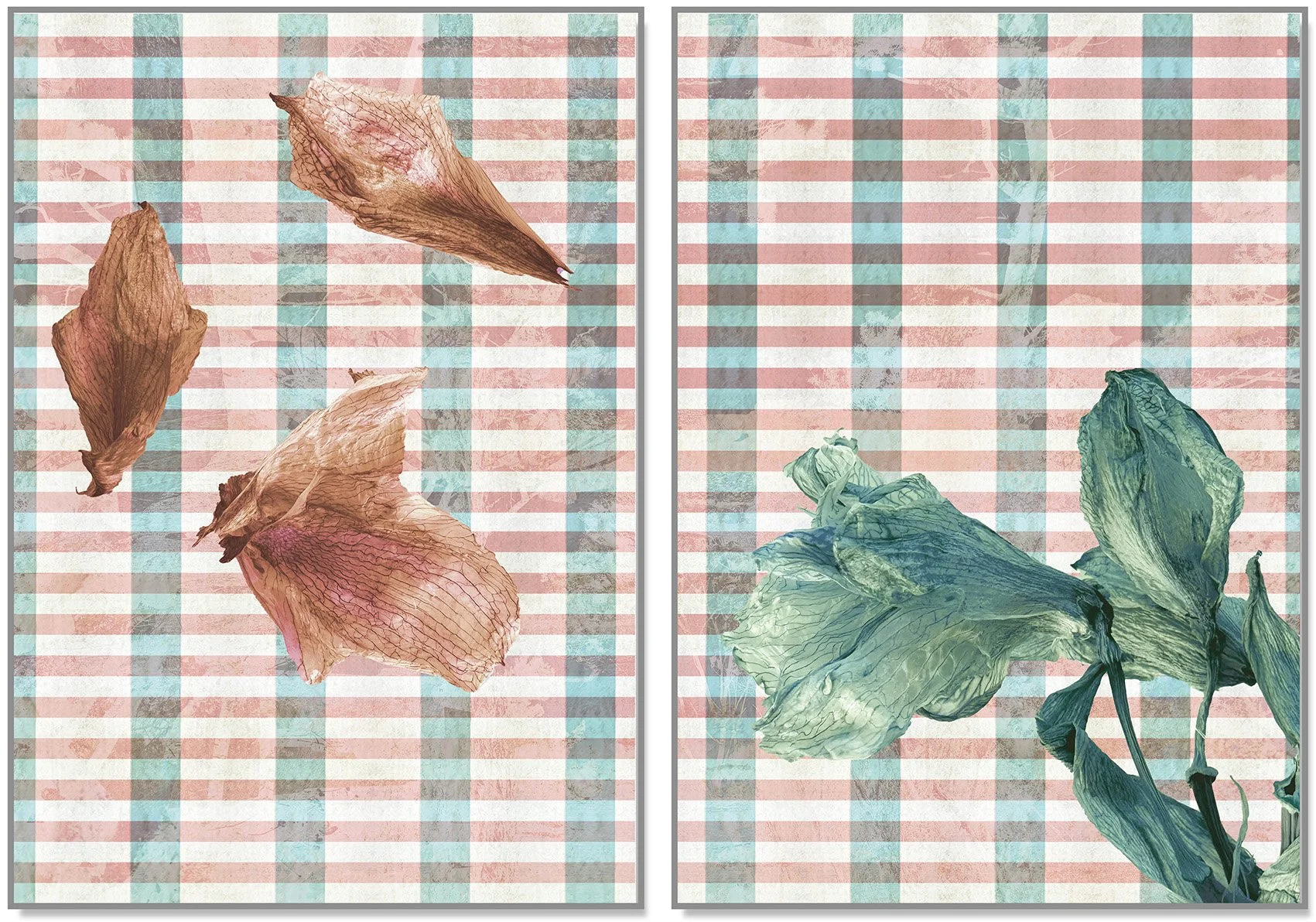Bloom, Remembered, 2026, 140 x 100 cm (2 works each 70 x 100 cm), Art print mounted on wood, Metal Frames, Edition: max. 3