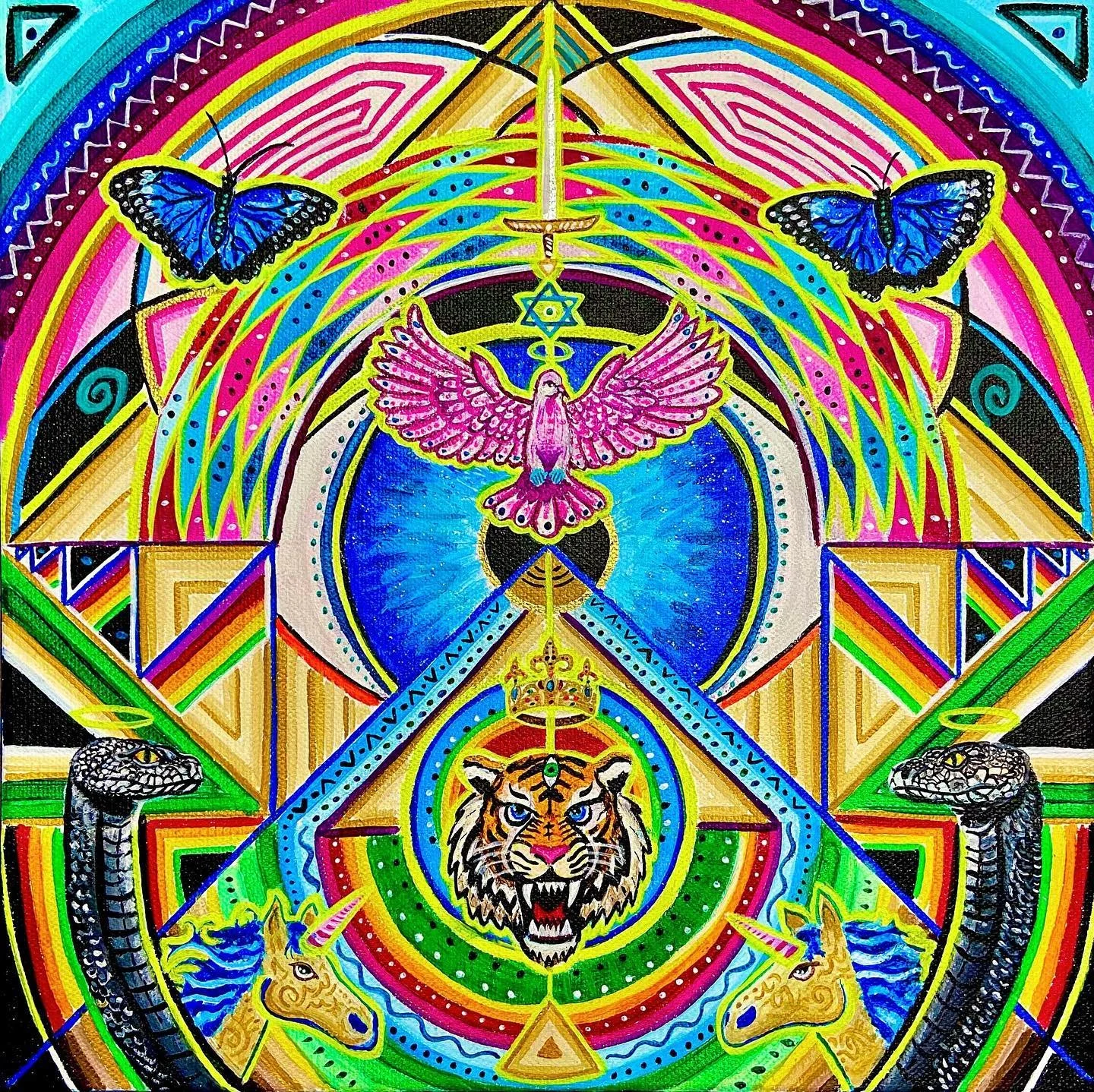 Divine Strength // Divine Peace 🕊️🐅👁️

It is with great joy that I share with you my most recent work &ldquo;Divine Strength // Divine Peace&rdquo; 🦋🦄👑🙏

In November 2024 a client reached out to me and ordered  a personal custom artwork 🙏 We 