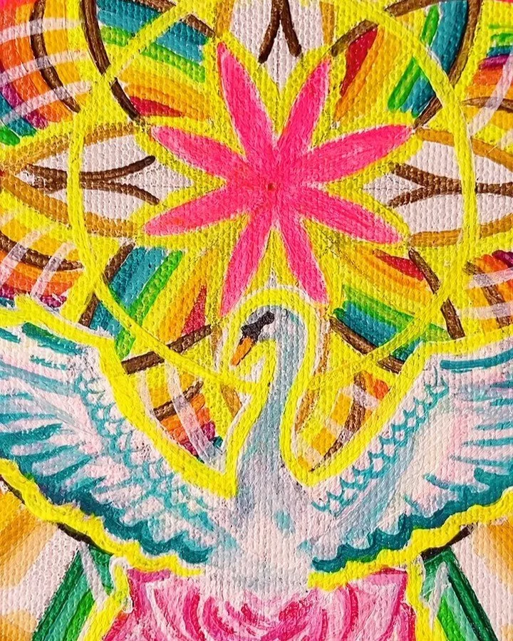 New work in progress 🙏☺️🙏 The painting is available for sale 🌈🎨🧚🏼&zwj;♂️🦢🌹🐝 I also have open space for personal commission work. Message me to connect 💌