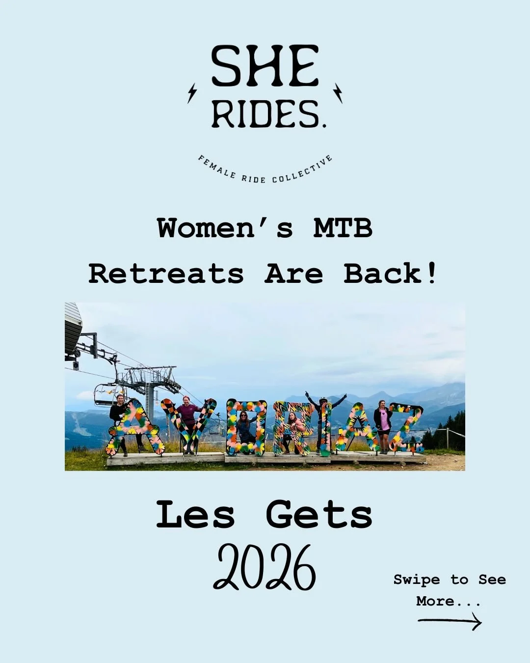 SheRides women&rsquo;s MTB retreats are back, and they&rsquo;re better than ever! BOOKING NOW OPEN!🤘🇫🇷

This summer, 2026 of course, we will heading back to the stunning Alpine Lodge in Les Gets, from the lovely folks at @mountainandtradition,  fo