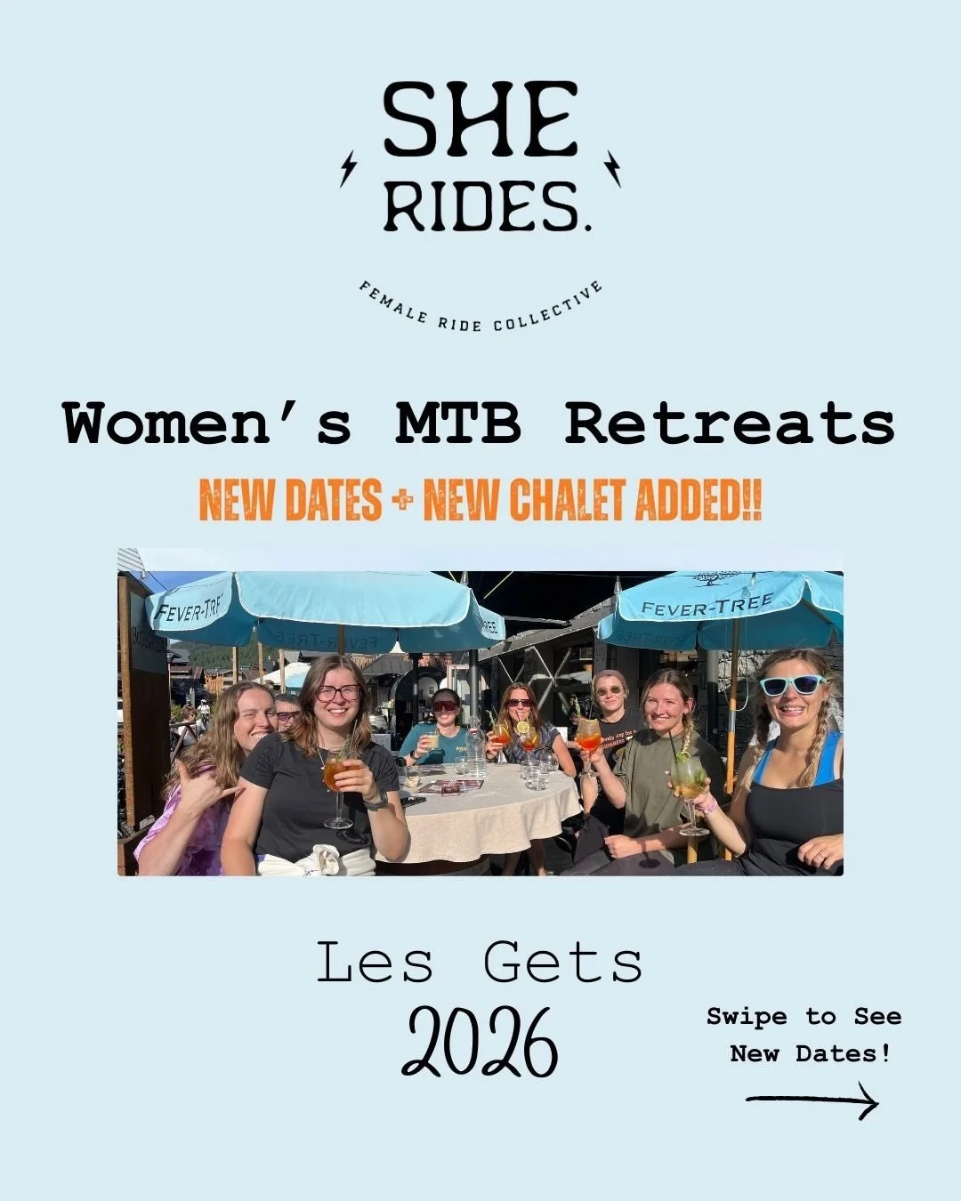 New Dates Added!!! WOMENS MTB RETREATS ARE BACK! ‼️👀👇👏

We cannot believe our last round of MTB retreats in the French Alps SOLD OUT- thank you to all those who booked! 🫶

The good news is, for those that missed out, we&rsquo;ve got NEW DATES + A