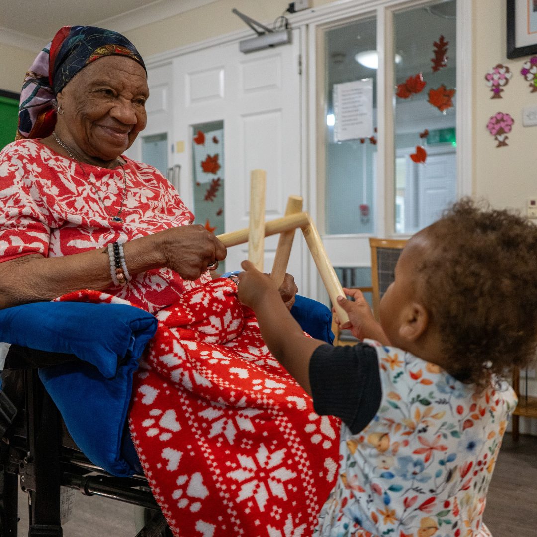 a musical moment during a Songs & Smiles session